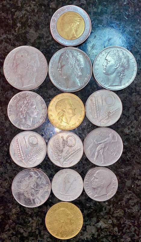 Italy coin lot some from WW2 (1 bid takes all)