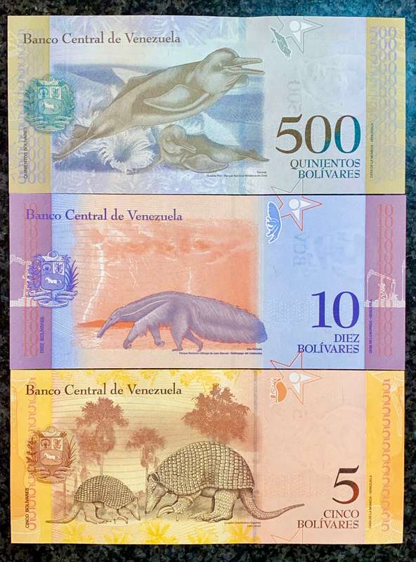 VENEZUELA SET 500 BOLIVARES TO 5 BOLIVARES 2011 - 2018 UNC (1 BID TAKES ALL)