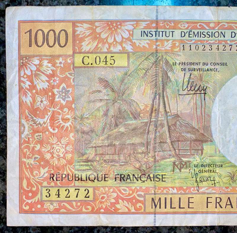 FRENCH PACIFIC TERRITORIES 1000 FRANCS ND 1996 SERIES C