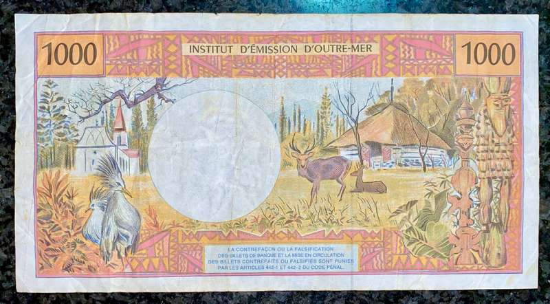 FRENCH PACIFIC TERRITORIES 1000 FRANCS ND 1996 SERIES C