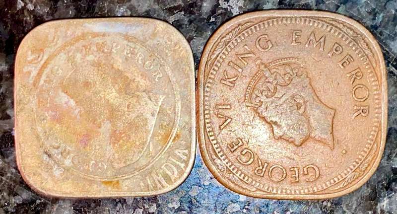 India Set 2 Anna 1919 & 1944 WW2 (1 bid takes all)