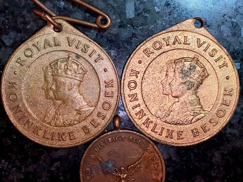 South Africa Medals - JHB & District Sunday School Union 1947 & Royal Visit (1 bid takes all)