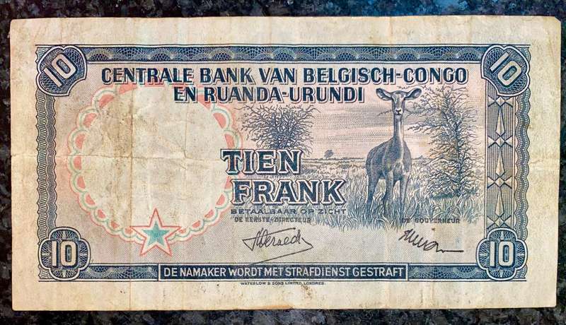 Belgium Congo - Ruanda-Urundi 10 francs 1955-05-01