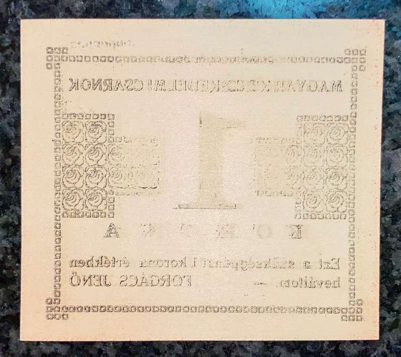 HUNGARY 1 KORONA ND - HUNGARIAN COMMERCIAL CORNER - SCARCE (1 BID TAKES ALL)