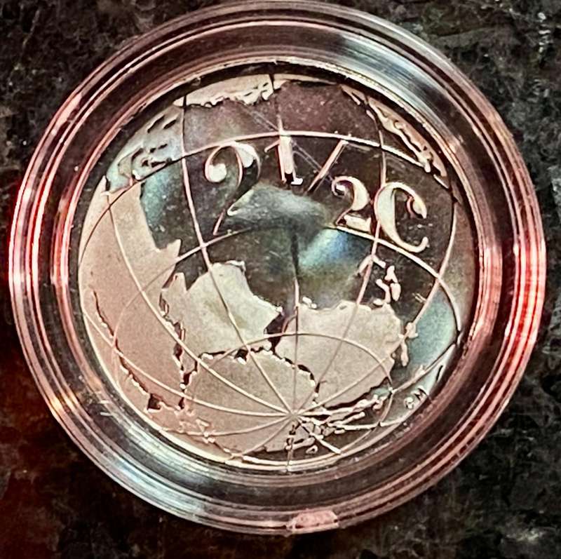 SA Mint Silver Proof Tickey 2 1/2 cent - International Polar Year 2007 - mintage 1170