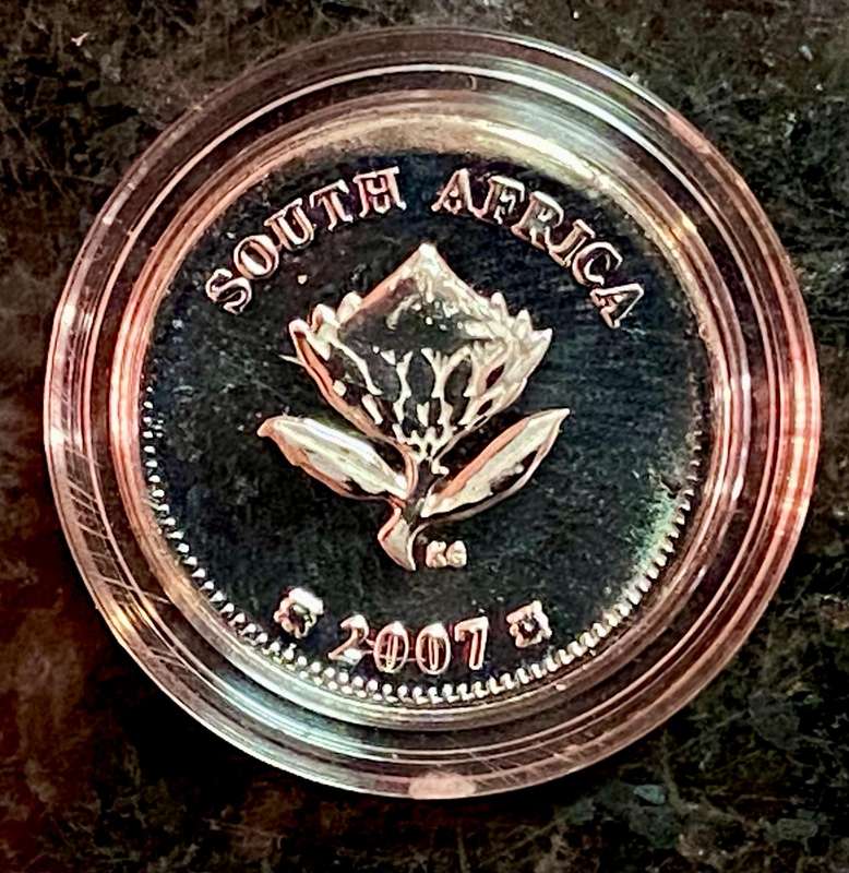 SA Mint Silver Proof Tickey 2 1/2 cent - International Polar Year 2007 - mintage 1170