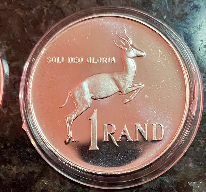South Africa. Silver Proof R1 -- 1979 in capsule