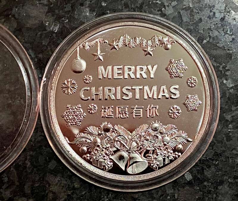 Merry Christmas and happy new year in capsule