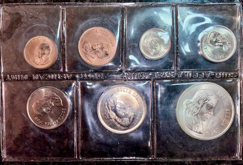 SA Mint Uncirculated 1968 - Silver R1 English to 1 cent - sealed as from SA Mint