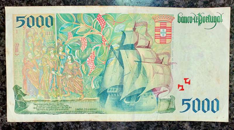 PORTUGAL 5000 ESCUDOS 1995
