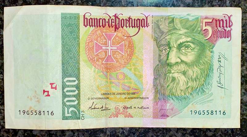 PORTUGAL 5000 ESCUDOS 1995
