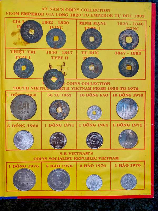 Indochine - Annam Vietnam coin collection 1802-1976 comes in red folder