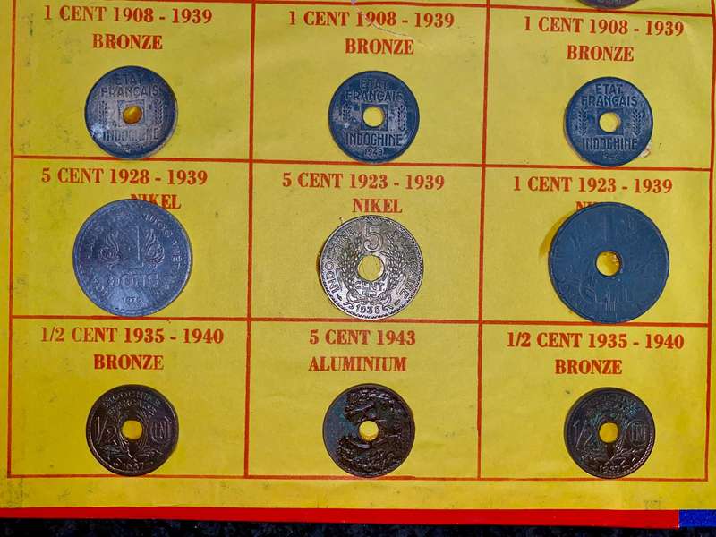 Indochine - Annam Vietnam coin collection 1802-1976 comes in red folder