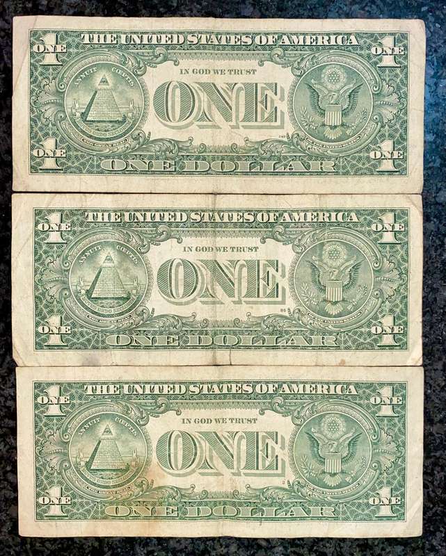USA Set 1 dollar - E - G - L - Federal Reserve's 1999-2009 (1 bid takes all)