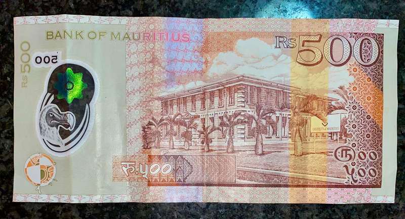 Mauritius. 500 rupees 2013