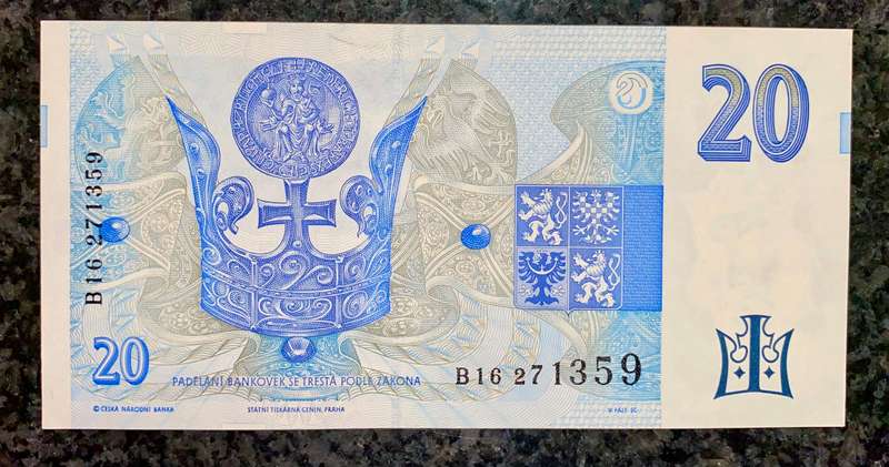 Czechoslovakia 20 Korun 1994 unc