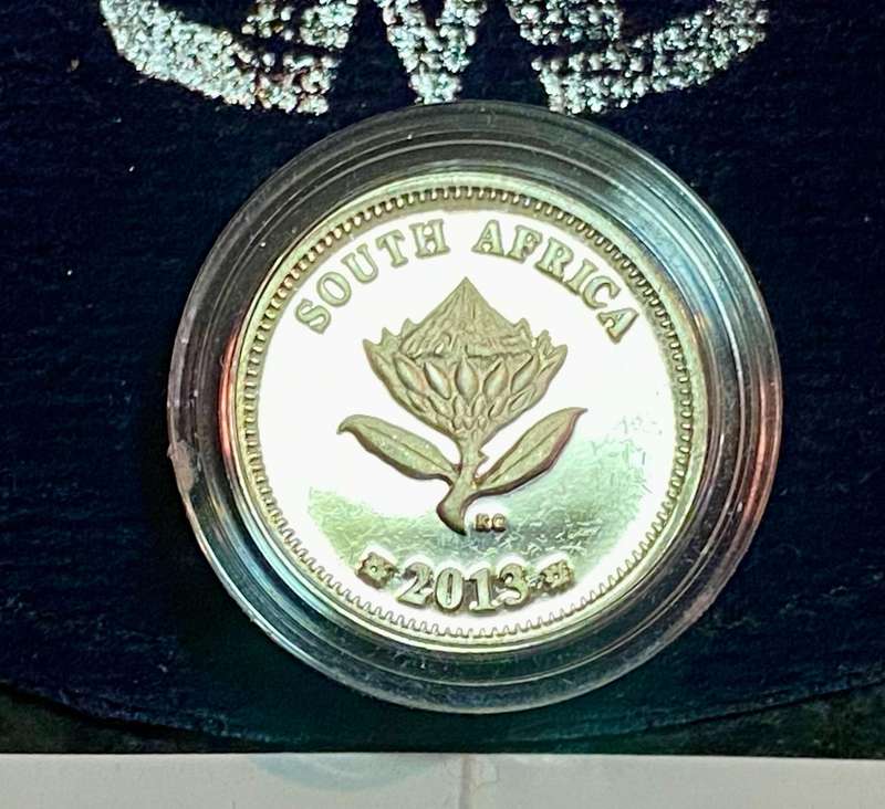 South Africa. silver proof 2 1/2 cent - Trains Of South Africa - in SA Mint pouch & certificate