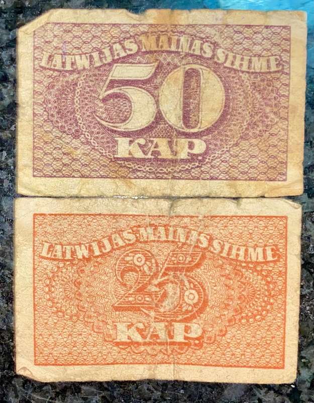 Latvia set 50 kapeikas & 25 kapeikas 1920 (1 bid takes all)