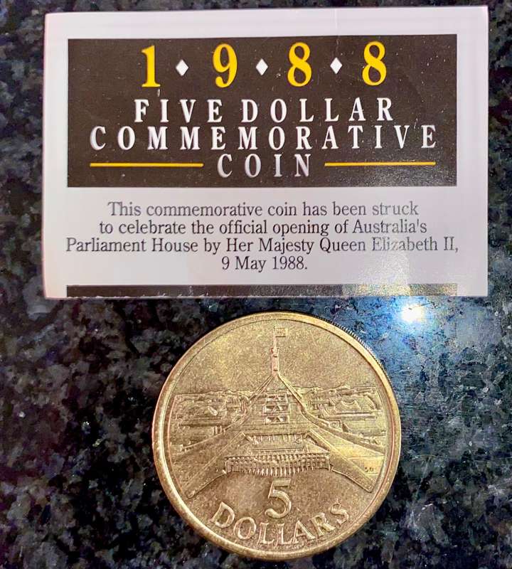Australia. Commemorative 5 dollar 1988