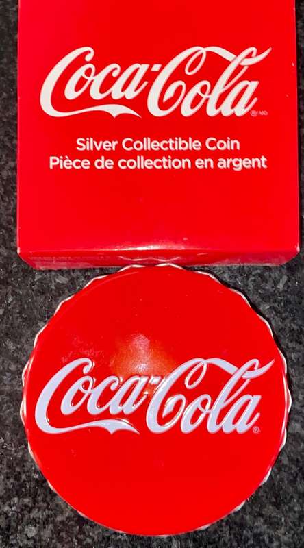 Coca-Cola Silver Bottle Cap 2018 Fiji Global edition 999 silver - Original packaging