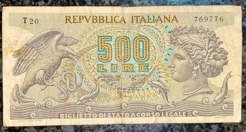 ITALY 500 LIRE 1966