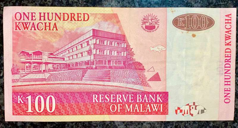 MALAWI 100 KWACHA  1989