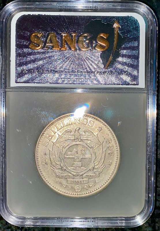 Z.A.R Graded 1896 - 2 1/2 shillings XF40 SANGS