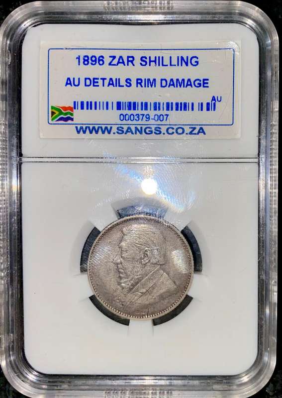 Z.A.R Graded 1896 - 1 shillings AU details SANGS