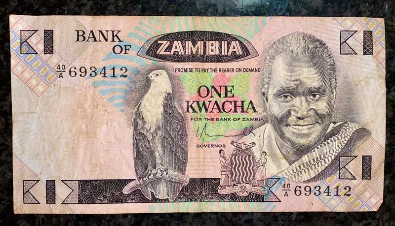 ZAMBIA 1 KWACHA ND 1980