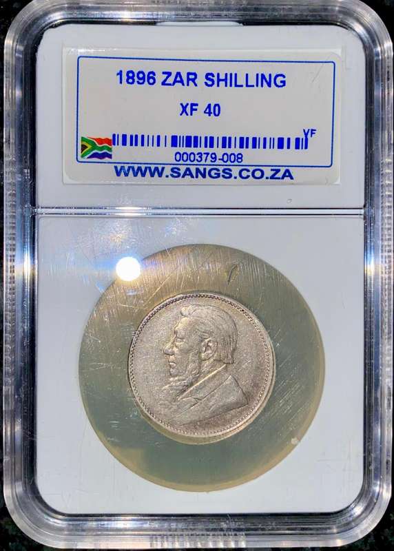 Z.A.R Graded 1896 - 1 shilling XF40 SANGS