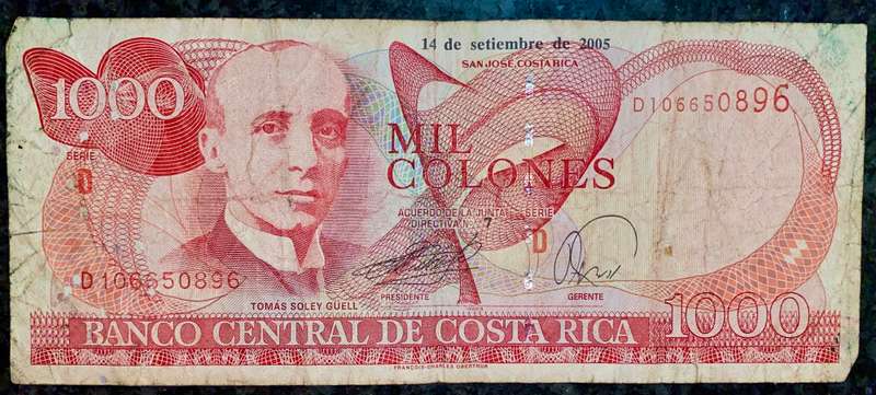 COSTA RICA 1000 COLONES 2005