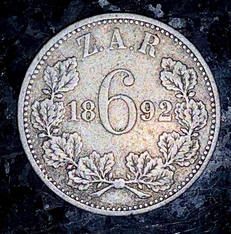 Z.A.R Silver 1892 - 6 pence