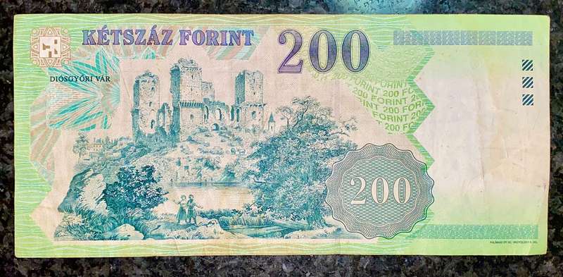 HUNGARY 200 FORINT 1998
