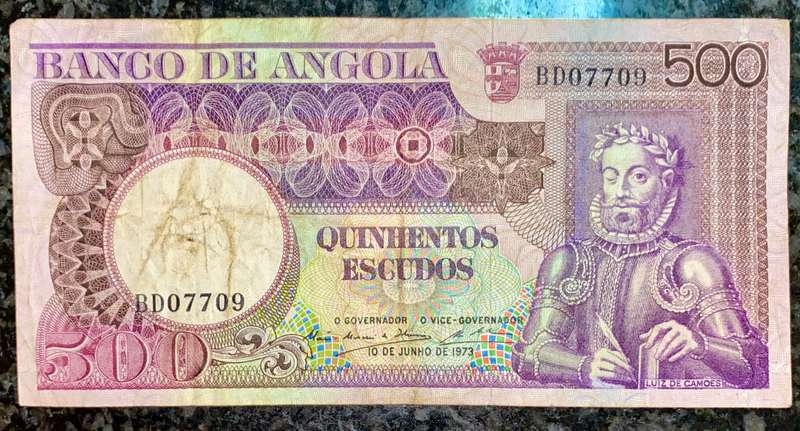 ANGOLA 500 ESCODOS 1973