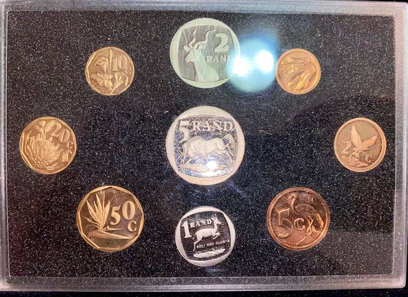SOUTH AFRICA PROOF SET R5 TO 1 CENT - 1994
