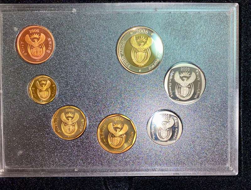 SOUTH AFRICA PROOF SET R5 TO 5 CENT - 2006