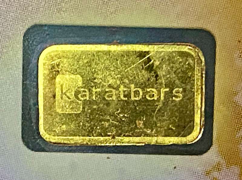 KARATBAR CASHGOLD CARDS - GOLD 999.9 PURITY (24CT) BID PER BAR 0.10g (2 AVAILABLE )