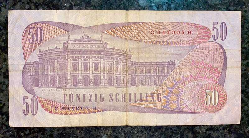 AUSTRIA 50 SHILLING 1970