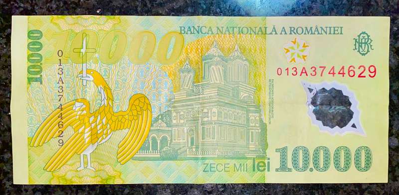 ROMANIA 10,000 LEU 2000