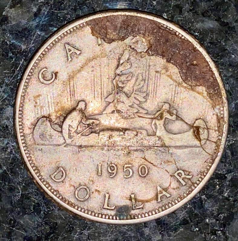 CANADA SILVER 1 DOLLAR 1950