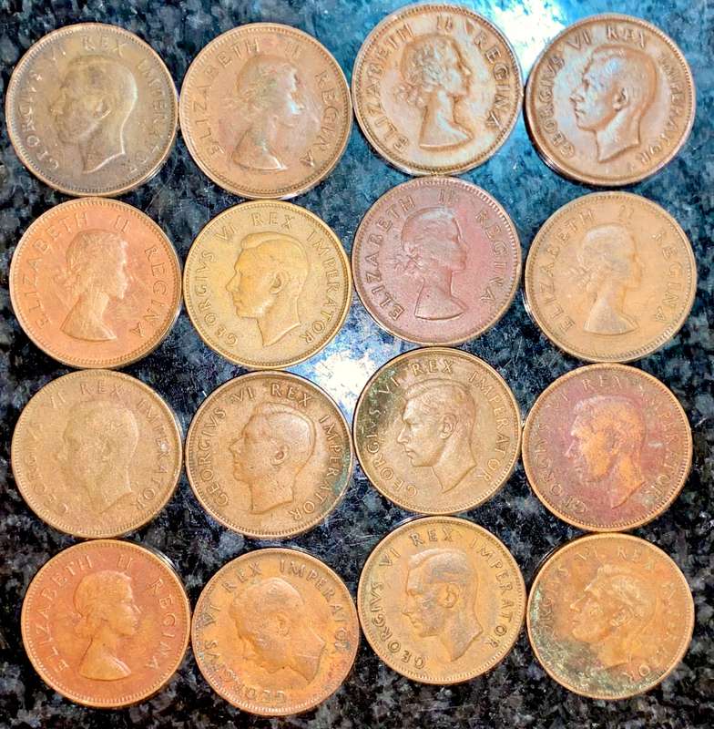 S A UNION SET 1/2 PENNY VARIUOS DATES ( 1 BID TAKES ALL 16)