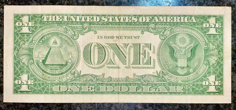 U S A 1 DOLLAR SILVER CERTIFICATE 1957