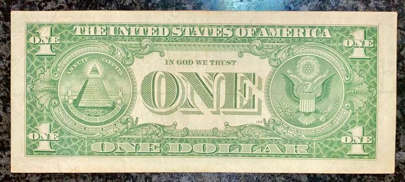 U S A 1 DOLLAR SILVER CERTIFICATE 1957 GOOD CONDITION