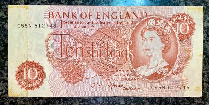 Great Britain 10 Shillings Bank of England ND