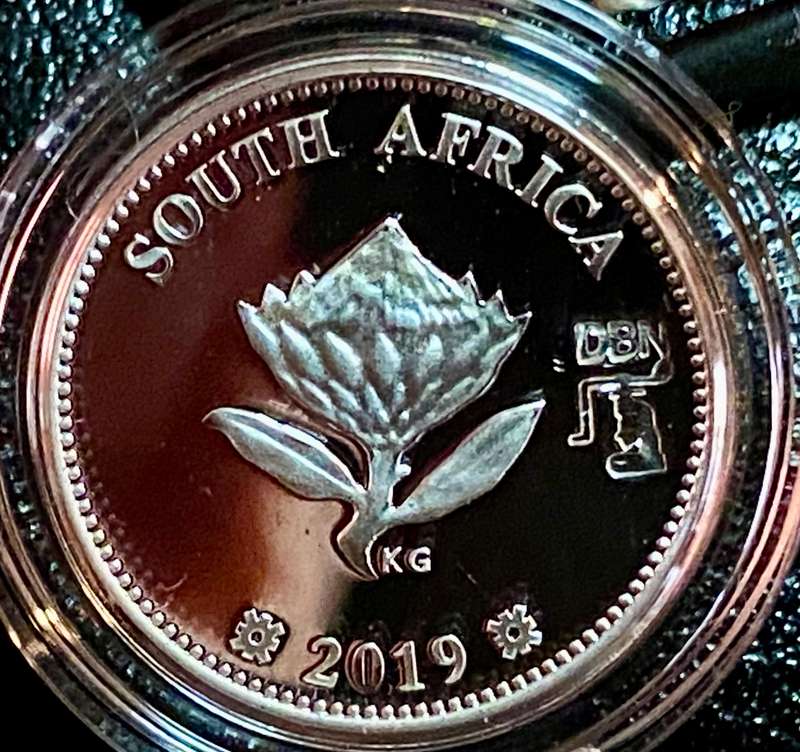 SOUTH AFRICA SILVER 2 1/2 CENT POLYMER PUTTY TICKEY 2019 -400 MINTAGE- DURBAN MINT MARK STILL SEALED
