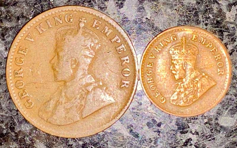 INDIA SET - 1/4 ANNA 1912 & 1/12 ANNA 1923 - (1 BID TAKES ALL)