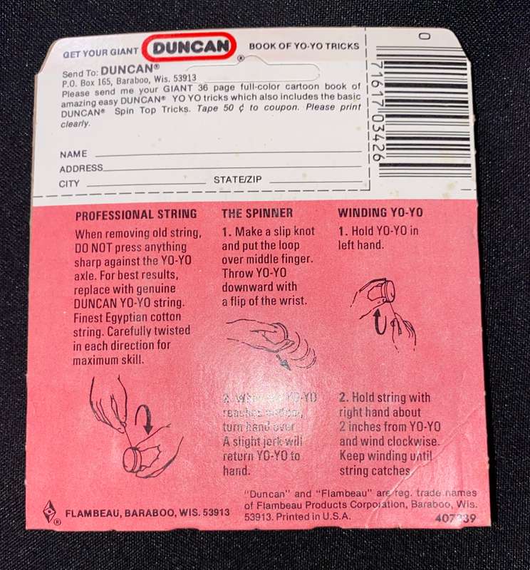 VINTAGE DUNCAN YO-YO REPLACEMENT STRINGS IN ORIGANAL PACKAGING STILL SEALED