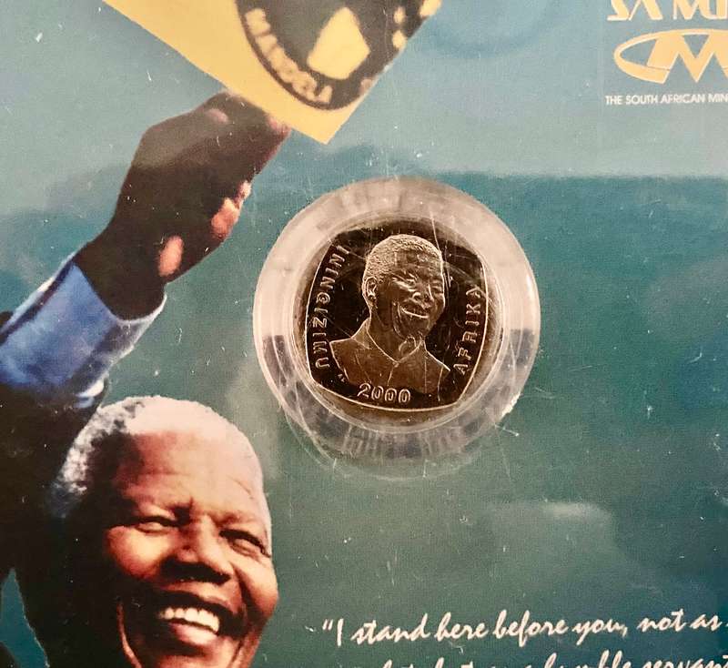 Complete set commemorative R5 coins 1994 to 2021 - 3 graded coin MS64-MS60 + proof like 2000 Mandela