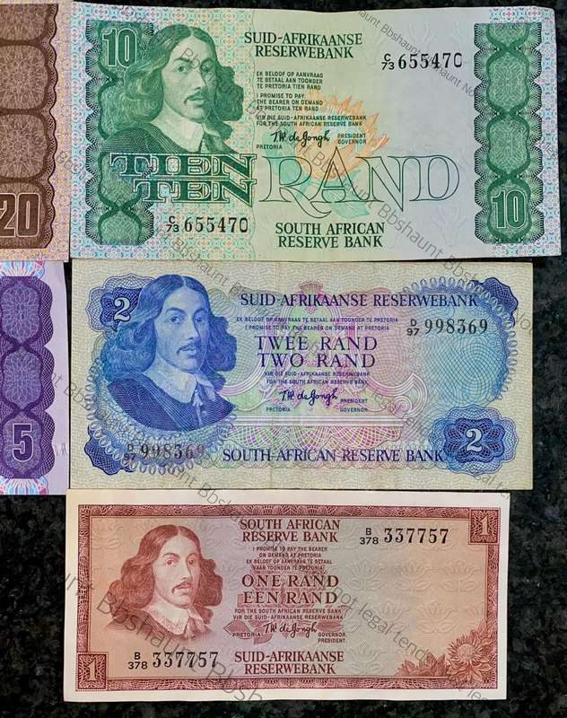 Tw De Jongh. Set R20 to R1 -- 1967 to 1978 (1 bid takes all)