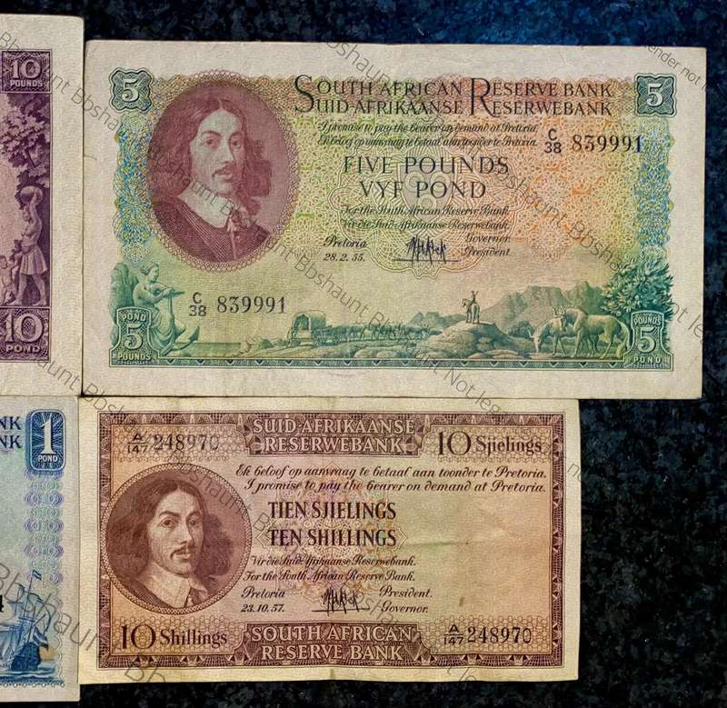 Mh De Kock. set 10 pound to 10 shillings 1951-1957 (1 bid takes all)